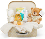 Resväskaset med babyprodukter - Gräddvit